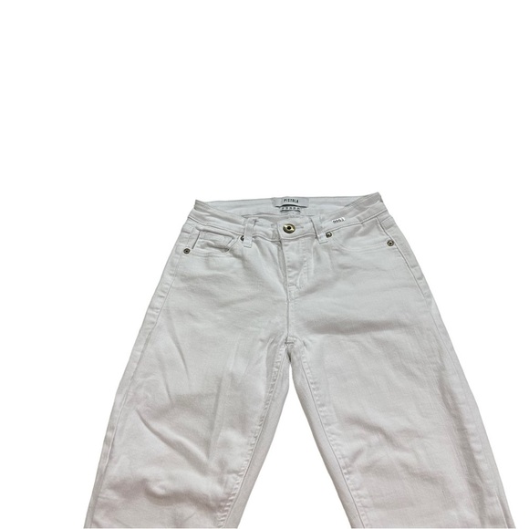 Pistola Women Optic White Wash Jeans Sz 25x27 Mid Rise Stretch Cotton Blend - Picture 2 of 13